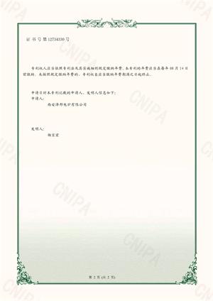our companys product patent application - CHNZBTECH